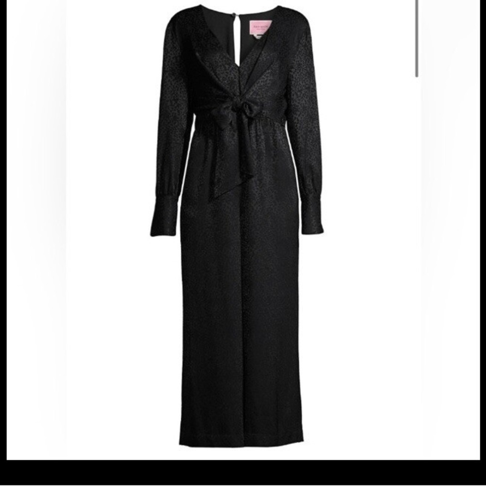 🖤NWT🖤 Kate Spade Black One Piece Front Tie Pantsuit - Size 0
